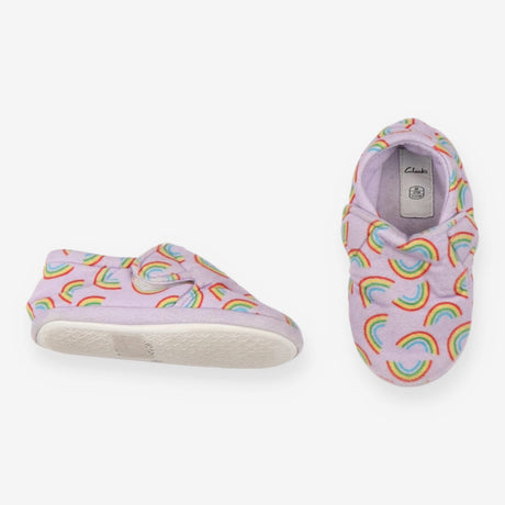 Purple rainbow slippers