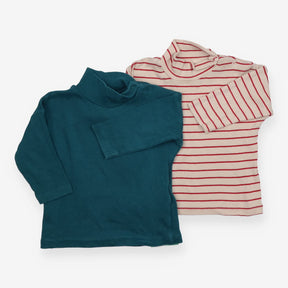 Turtle neck long sleeved two pack