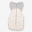 White and Grey Sleeping Bag with Rainbows