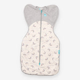 White and Grey Sleeping Bag with Rainbows