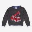 Sweater grey knit red truck Ministry of Rascals