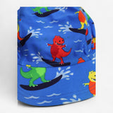 Swim Hat Blue Surfing Dinosaurs