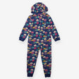 Blue onesie with raincloud applique