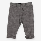 Trousers Pull On Black Patterened