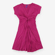 Pink knot front maternity and nursing dress