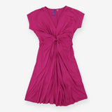Pink knot front maternity and nursing dress