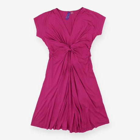 Pink knot front maternity and nursing dress