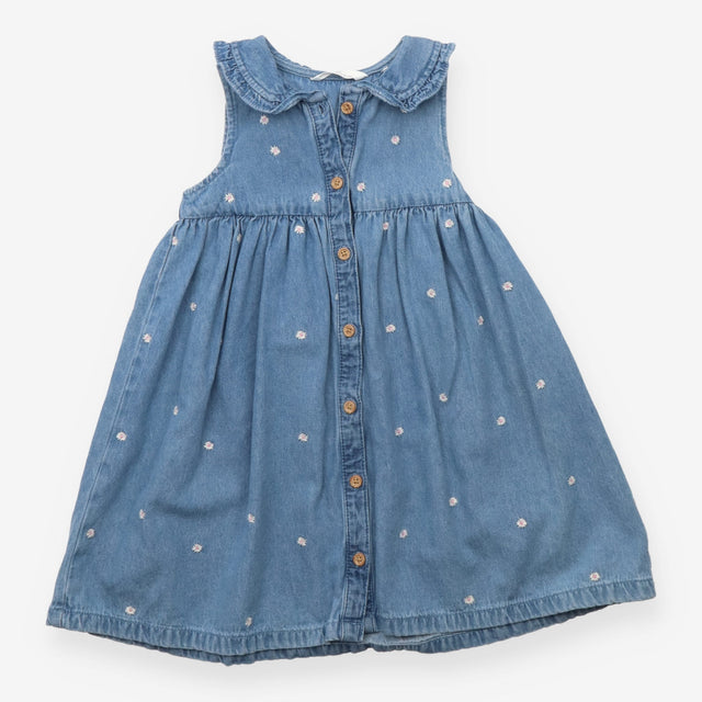 Denim Pinafore with Daisies