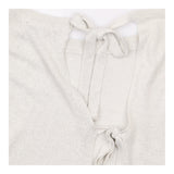 Silver Grey Metallic Knit Jumper With Ribbed Trims