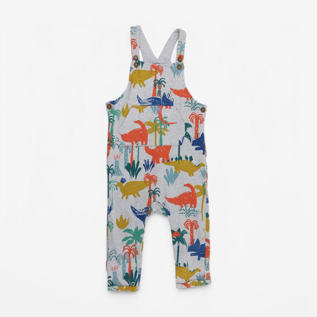 Dungarees Jersey Grey with Orange Dinos