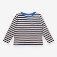 White and Blue Striped Long Sleeve