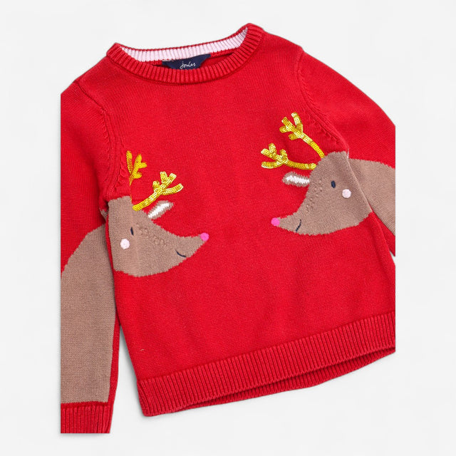 Sweater Red with Reindeers