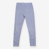 Leggings Blue Floral Leaves