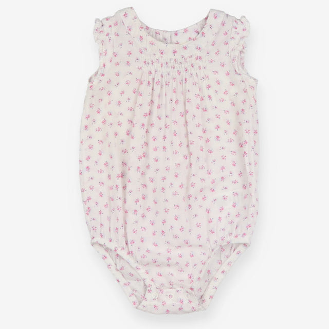 Romper White with Pink Floral