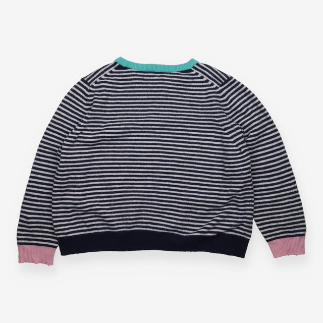 Jumper Striped Lambswool Rich Crew Neck
