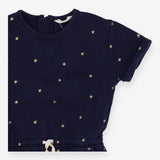 Navy jumpsuit with stars