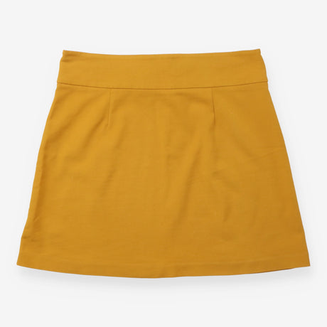 A Line Mini Skirt Mustard Yellow Belted