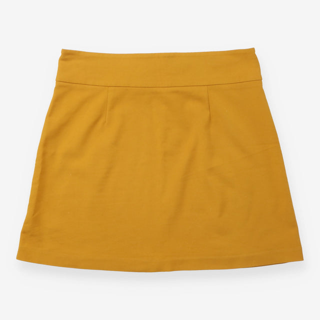 A Line Mini Skirt Mustard Yellow Belted