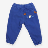 Blue joggers with bear pocket