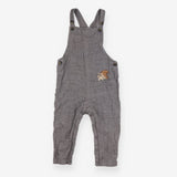 Grey jersey dungarees squirrel pocket