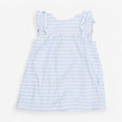 dress blue stripe with frill 