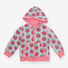 Hoodie blue with pink zip grape