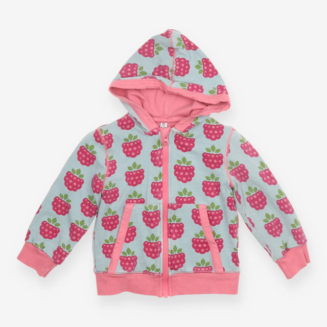 Hoodie blue with pink zip grape