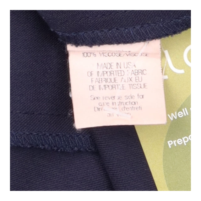 Dress Navy Blue Sleeveless Viscose Minimalist Work