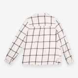 Check Shirt Cream Charcoal Long Sleeve Utility