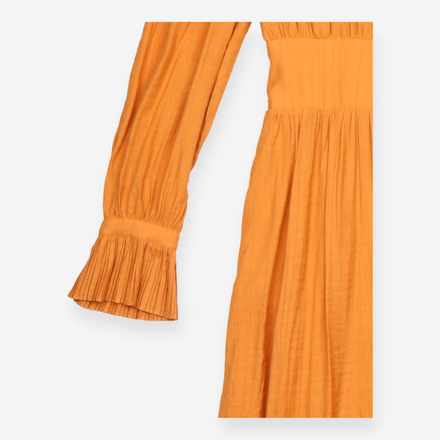 Holland Cooper Burnt Orange Button Front Maxi Dres