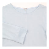 Light Duck Egg Blue Long Sleeve Satin Trim Cotton 