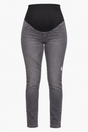 Jeans Grey Cotton Stretch Over-Bump Maternity Skin