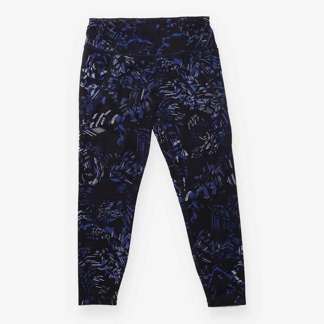 Blue Abstract Print High Waisted Leggings