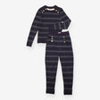 Navy Striped Sailor Button Top and Trousers Set