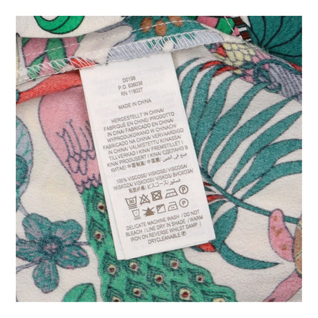 Dress Ivory Multicolour Floral Animal Print Long S