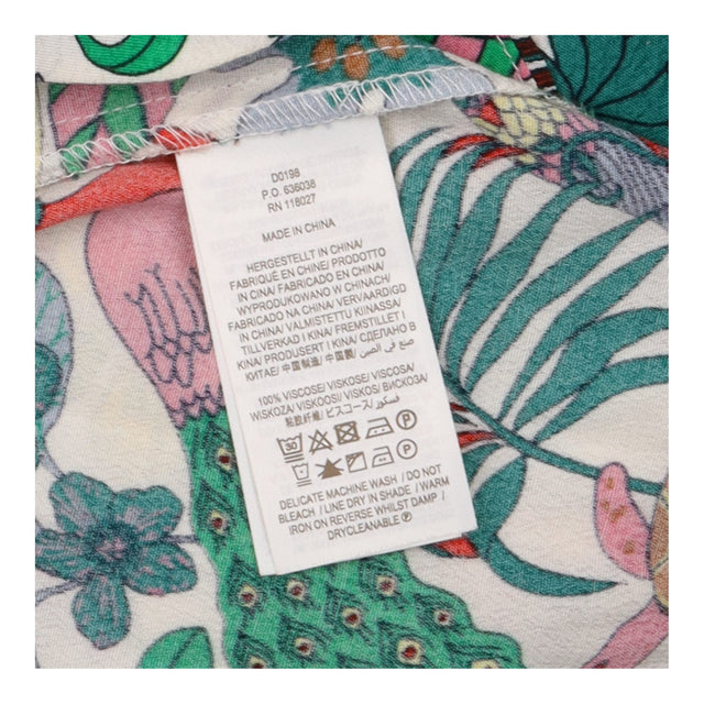 Dress Ivory Multicolour Floral Animal Print Long S
