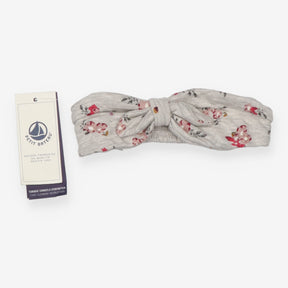 Headband Grey Floral with Bow