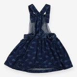 Dino denim pinafore