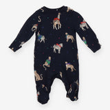 Sleepsuit navy zebra giraffe cheetah