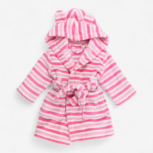 Dressing Gown two Tone Pink Stripe