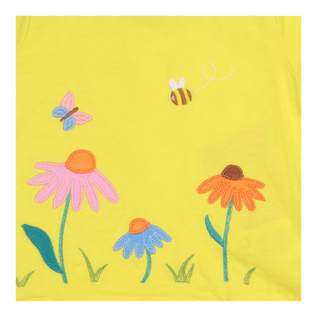 Yellow Bumble Bee with Flowers Long Sleeve