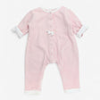 Romper Terry Pink with White Drawstring Waist