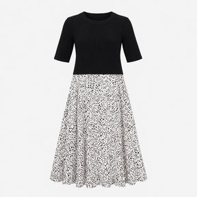 Midi Maternity&Nursing Dress 2-in-1 Layered Animal
