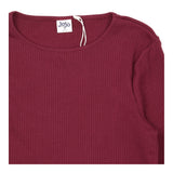 Burgundy Ribbed Long Sleeve Maternity