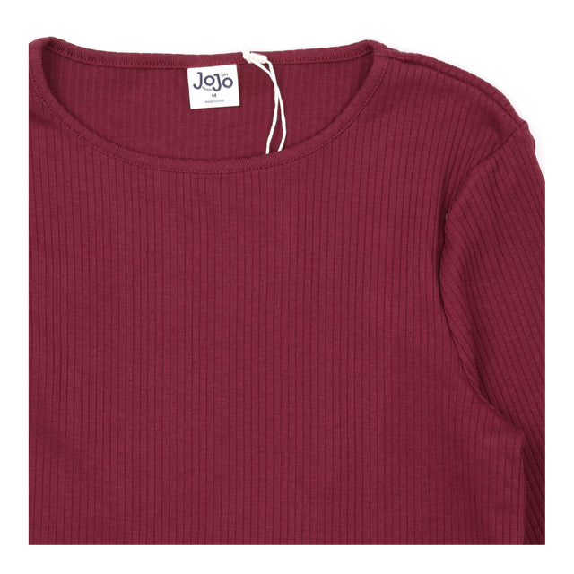 Burgundy Ribbed Long Sleeve Maternity