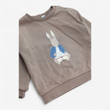 Sweater brown with peter rabbit applique