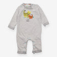 Grey Striped I Love Mummy Romper with Cats