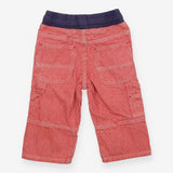 Trousers red white stripe blue waist