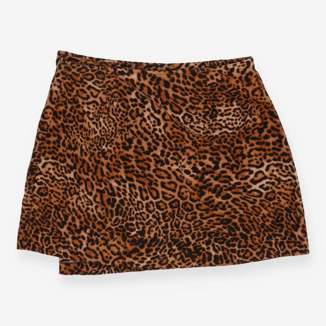 Leopard Print Mini Cord Wrap Skirt