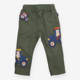 Jogger Khaki with Tractors and Tractor Pal Pocket
